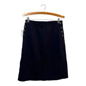 Liz Claiborne Navy Blue Skirt Size 8 New Career Office Work Button Detail